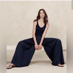 Banana Republic black linen palazzo pants